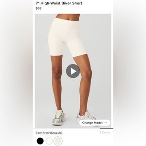 Alo biker shorts. 7in inseam